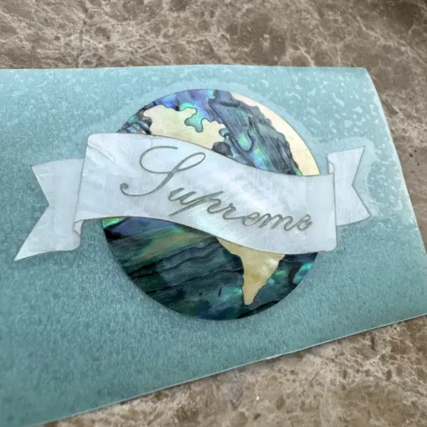 Self-Adhesive Pearl Guitar Logo Decal for Supreme - Image 2