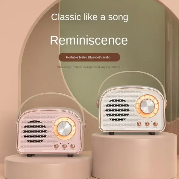 Retro Mini Bluetooth Speaker DW21 for Home & Travel - Image 4