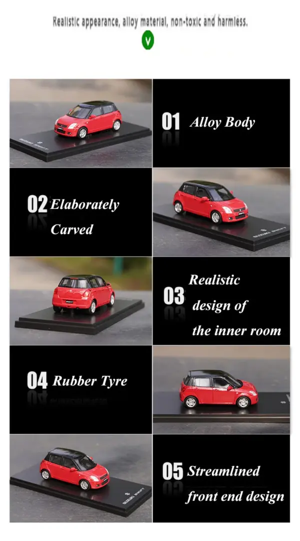 1:43 Jimny SUV & Swift Alloy Model Car Set - Image 4