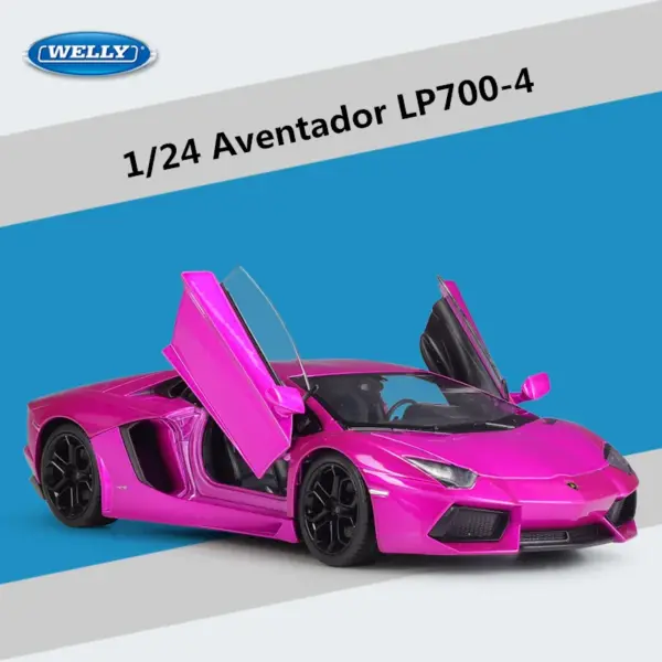 WELLY 1:24 Lamborghini Aventador Diecast Model - Image 11