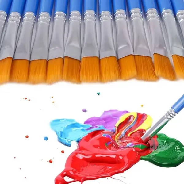 100pcs Nylon Painting Brush Set for Art Enthusiasts - Image 3