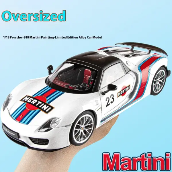 1:18 Porsche 918 Martini Diecast Model - Image 3