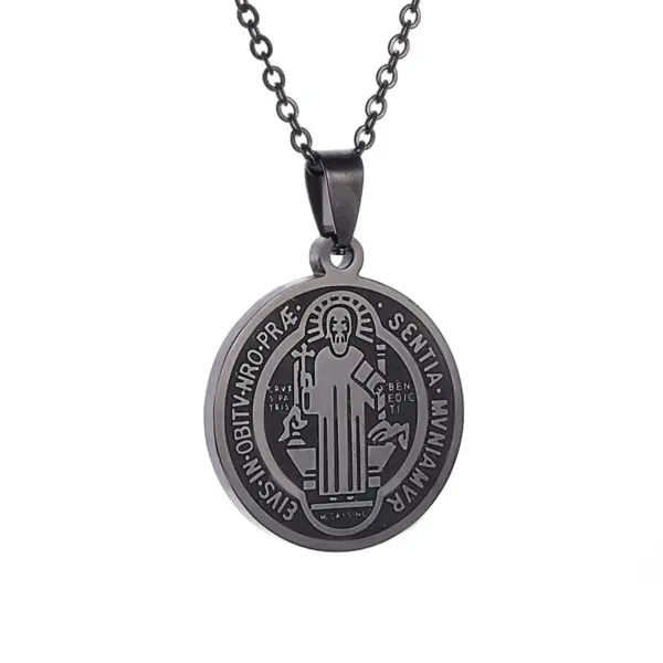 Vintage Christian Cross Stainless Steel Pendant AL20401 - Image 7