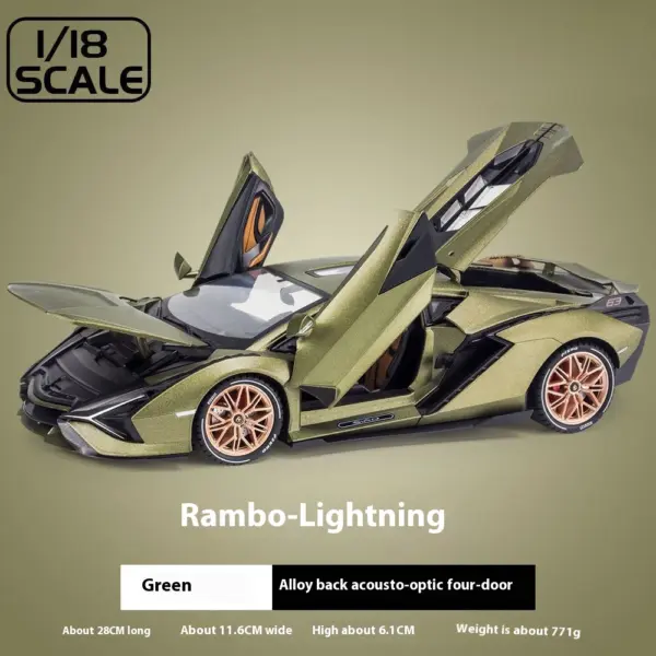 1/18 SIAN Lightning FKP37 Diecast Supercar Model - Image 11
