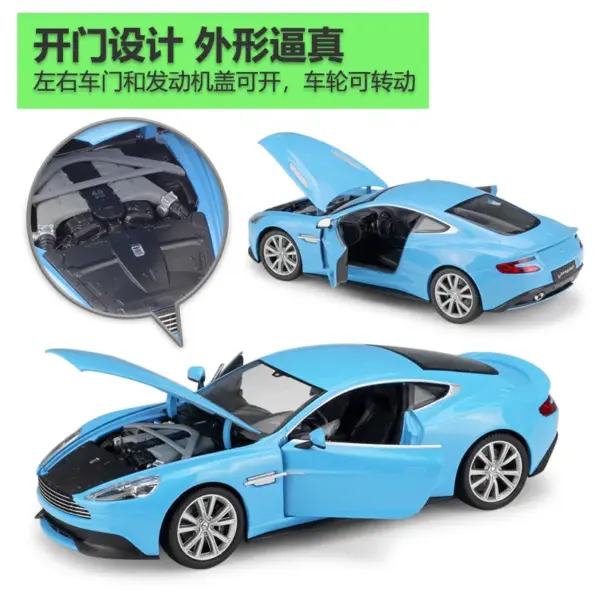 WELLY 1:24 Aston Martin VANQUISH V12 Diecast Model - Image 4