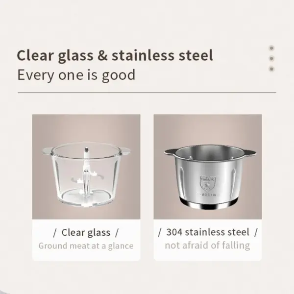 Electric Meat Grinder 2L PDQ Stainless Steel Model - Image 5
