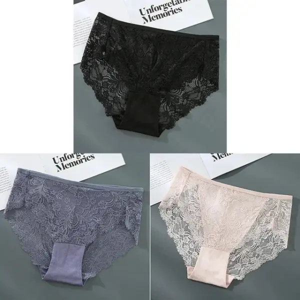 Comfortable Plus Size Lace Panties Set - Image 7