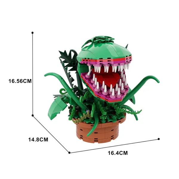 Gobricks MOC Potted Plants Cannibal Flowers Building Blocks for Movie Audrey II - Image 6