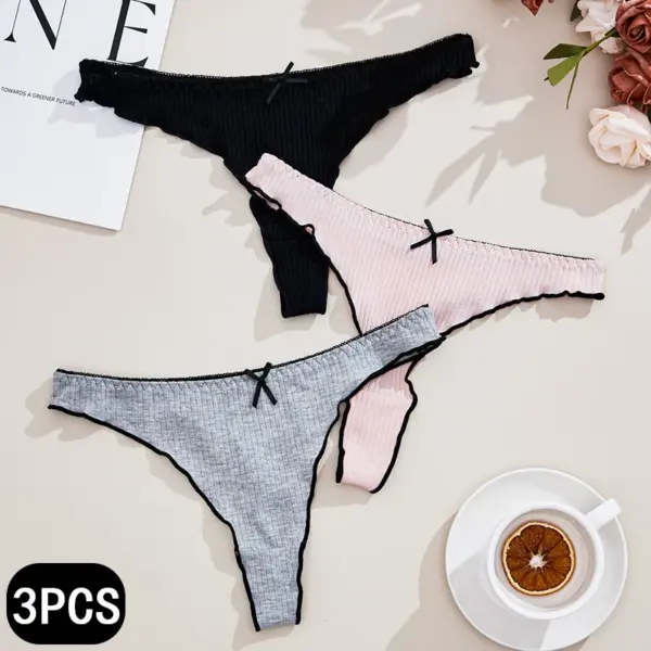 Comfortable Cotton Women's Thongs Set - Image 7