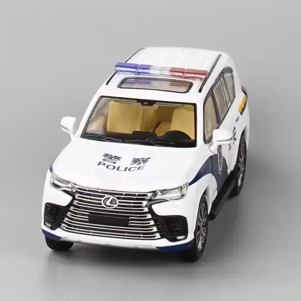 Masdi 1:64 Lexus LX600 Police Car Model - Image 5