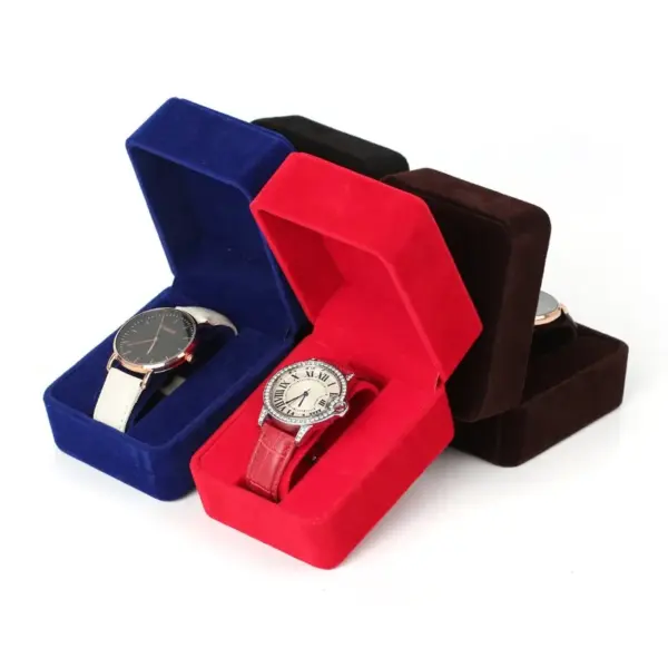 Velvet Round Corner Smartwatch Storage Box - Image 4