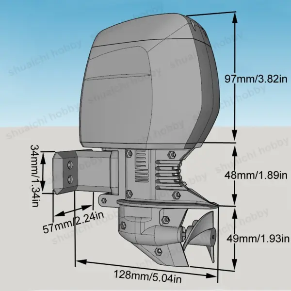 RC Outboard Motor Kit with Steering Function 2208 KV1100 - Image 6