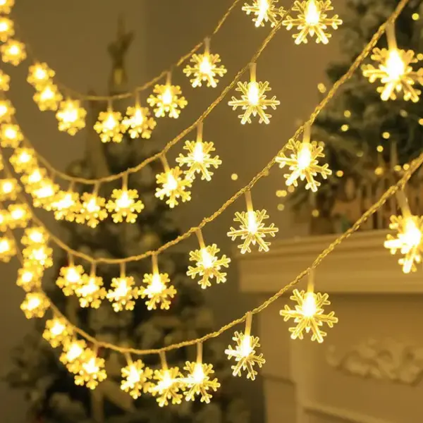 Snowflake LED Fairy String Lights 10/20/80 L - Image 7