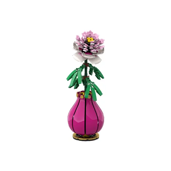 Gobricks Peony Flower Brick Model Kit - Image 3