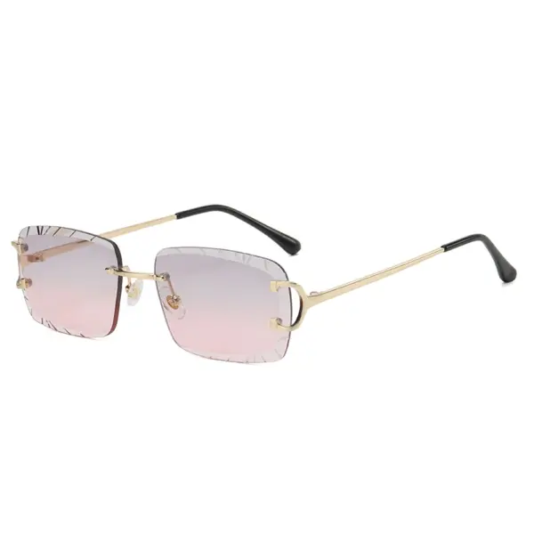 Square Rimless Metal Sunglasses Model 6018 - Image 10
