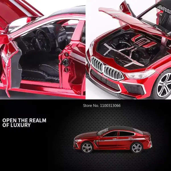1:32 Alloy Diecast M8 MH8-800 X7 Supercar Model - Image 4