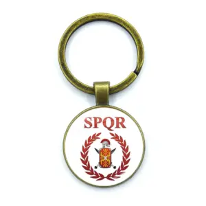 Retro SPQR Roman Legion Glass Pendant Keychain 26 S6a479e1674a2487bb5b5f26dd11255f07