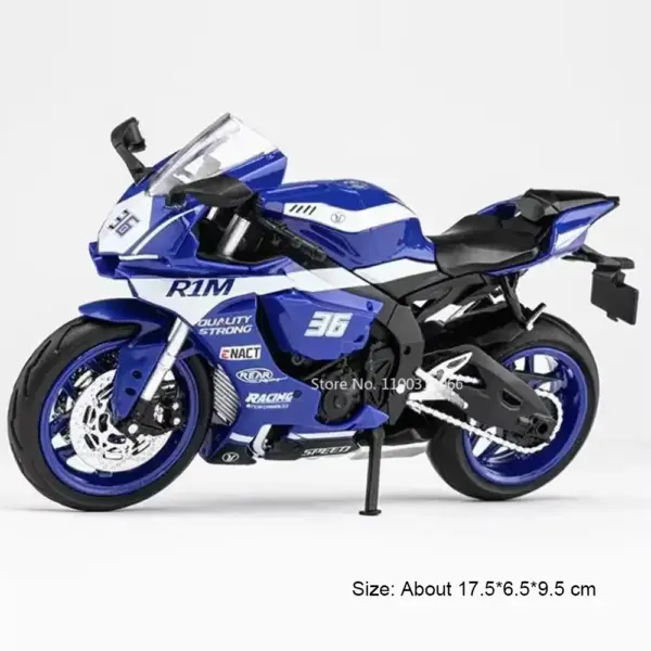 1:12 Scale R1 R1M Motorcycle Diecast Model - Image 11