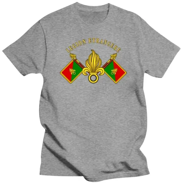 French Foreign Legion Honor Fidele Men’s Cotton T-Shirt - Image 4