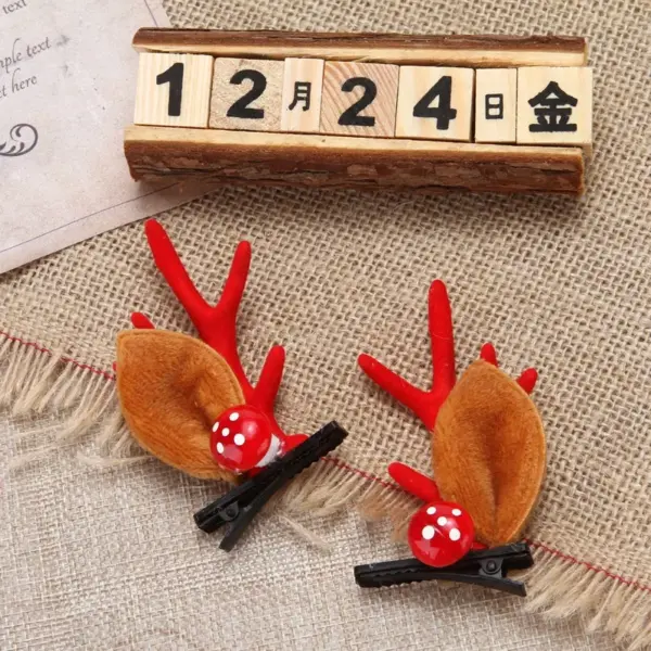 Christmas Antler Hair Clips for Girls - Image 16
