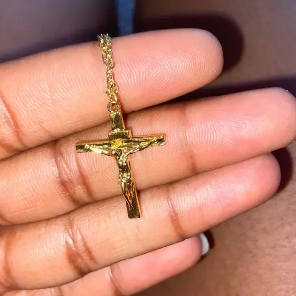 Christian Cross Necklace for Women Men - Image 2