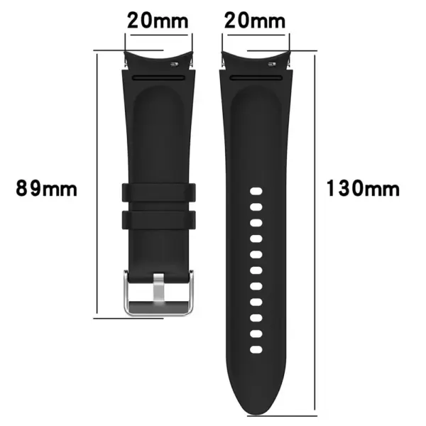 Stainless Steel & Leather Strap for Samsung Galaxy Watch 5/6 - Image 2