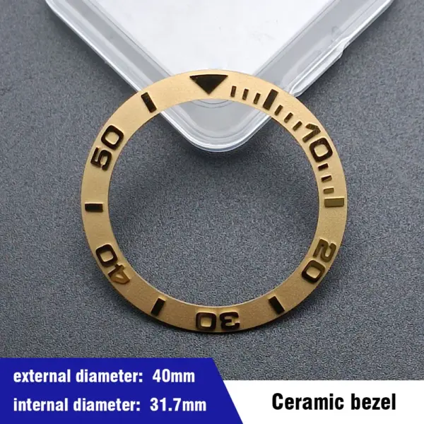 40mm Blue-Green Ceramic Aluminum Bezel Insert for Dive Watch - Image 9