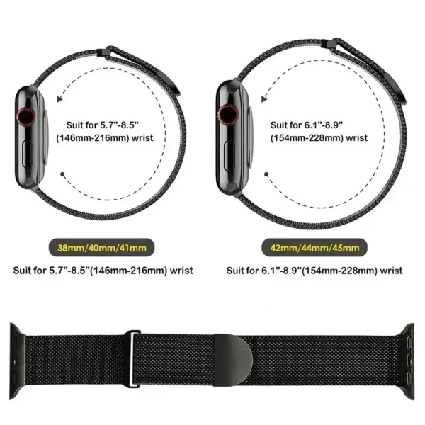 Magnetic Milanese Loop Strap for Apple Watch - Image 2