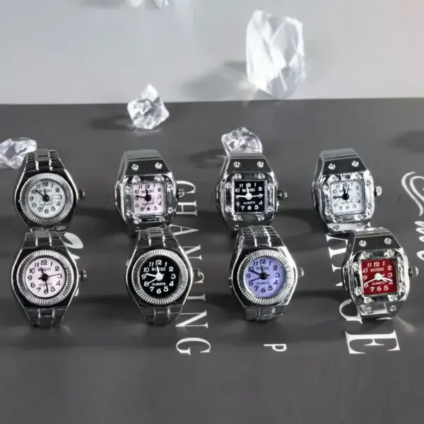 Vintage Punk Quartz Finger Watch Ring for Men Women - Image 2