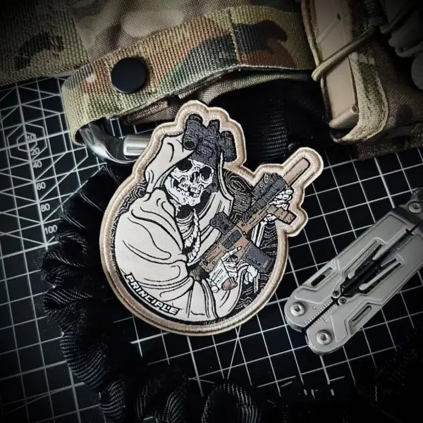 Skull Warrior Tactical Patch for Military Gear - Image 4