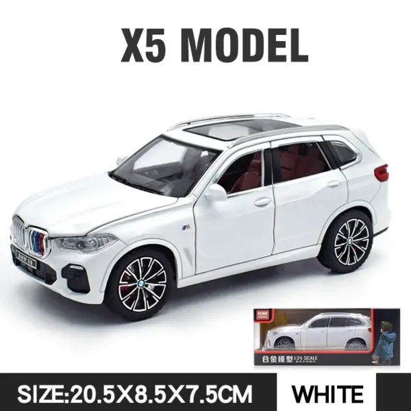 1:24 BMW X5 Alloy Model Car Collectible Toy - Image 7