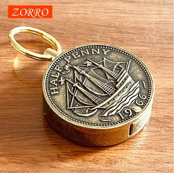 ZORRO Retro Coin Keychain Kerosene Lighter Collection - Image 3