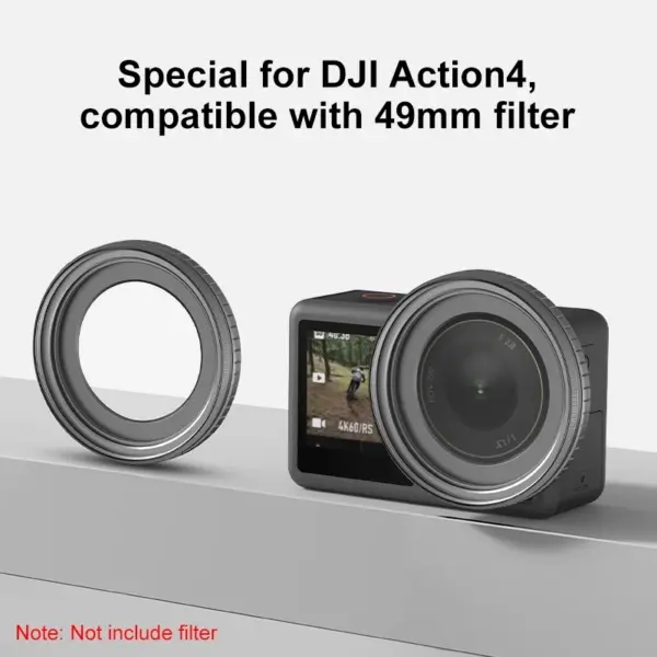 PULUZ 49mm Lens Filter Adapter for DJI Osmo Action 4 - Image 6