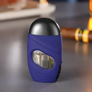 Visible Gas Windproof Cigarette Cigar Lighter Blue Flame Torch 24 S6c8452b832874cb3a6baef65aab0ad8aX