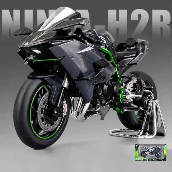 1:9 Kawasaki H2R Ninja V4S Alloy Die Cast Motorcycle Model - Image 6