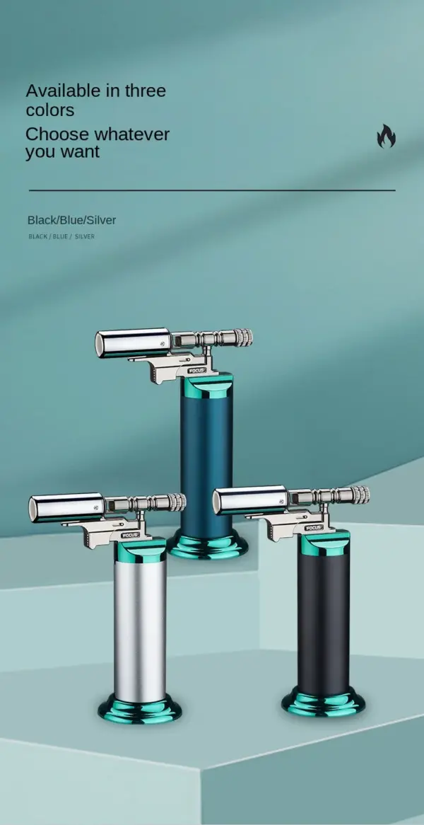 Windproof Blue Flame Jet Torch Lighter for Outdoor Use - Image 6