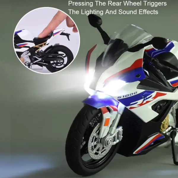 1:12 Scale Kawasaki Ninja H2R Diecast Motorcycle Model - Image 5