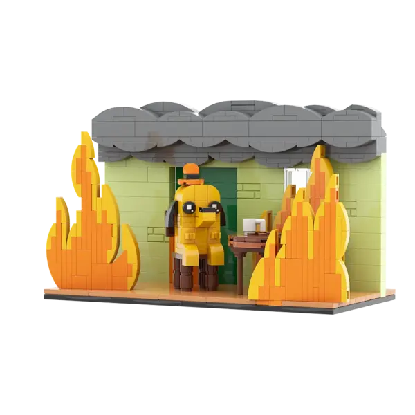 This Is Fine Meme Vignette Building Blocks Set - Image 8