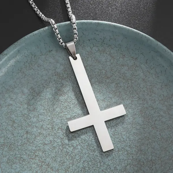 Vintage Christian Cross Stainless Steel Pendant AL20401 - Image 23
