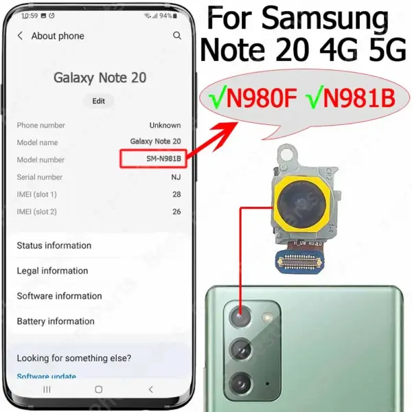 Samsung Galaxy Note20 Ultra Rear Camera Module - Image 2