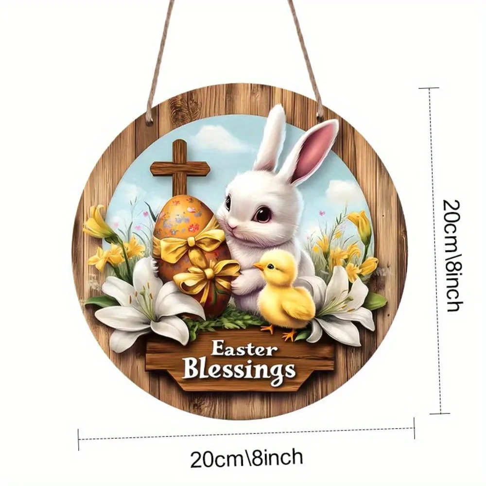 Farmhouse Wooden Easter Bunny Wreath 9 Farmhouse Wooden Easter Bunny Wreath - Image 9