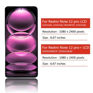 6.7 inches AMOLED Replacement Screen for Xiaomi Redmi Note 12 Pro Plus 11 S6e2b843269ec43e4ad1cb678ade5076ek