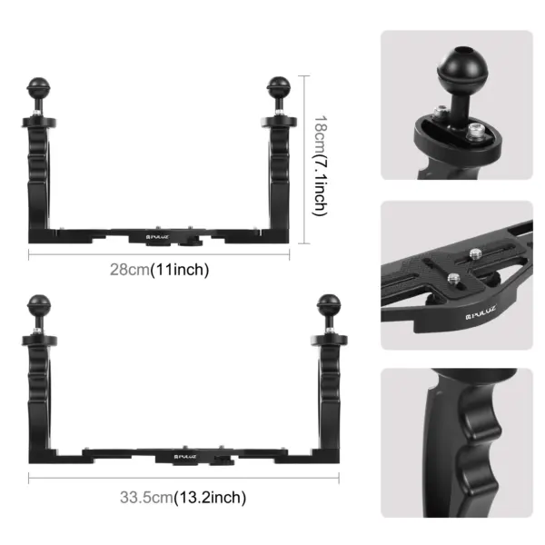 PULUZ Aluminum Underwater Camera Stabilizer Tray - Image 6