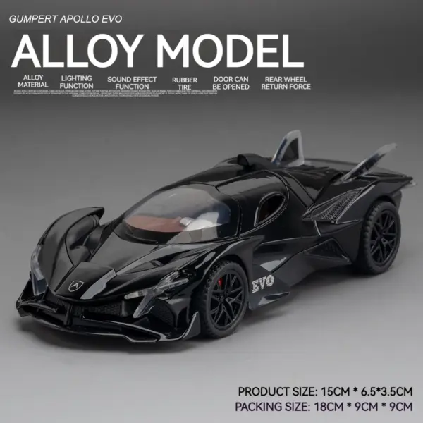 1:32 Apollo Project EVO Diecast Car Toy - Image 7