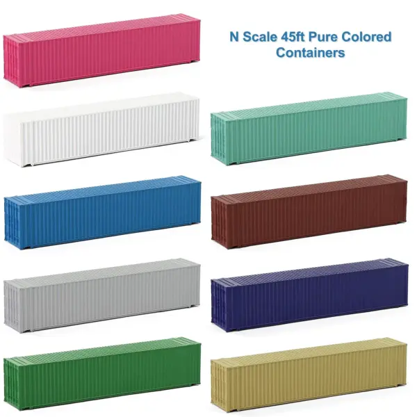 N Scale 9-Color Cargo Container Set C15010 - Image 2