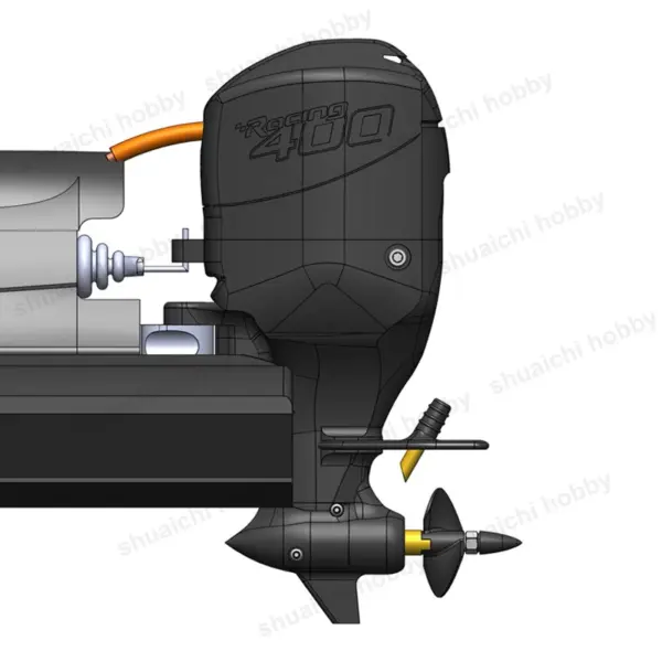 RC Boat 1/8 Scale Outboard Motor Shell Kit - Image 4