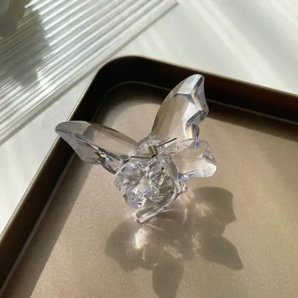 Large Transparent Butterfly Mermaid Hair Claw - Image 15