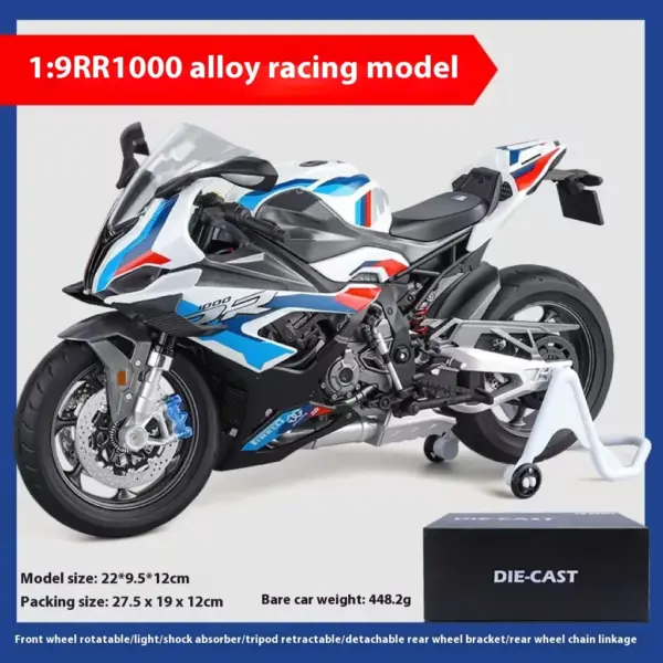 1:9 BMW M1000RR Diecast Motorcycle Model - Image 7