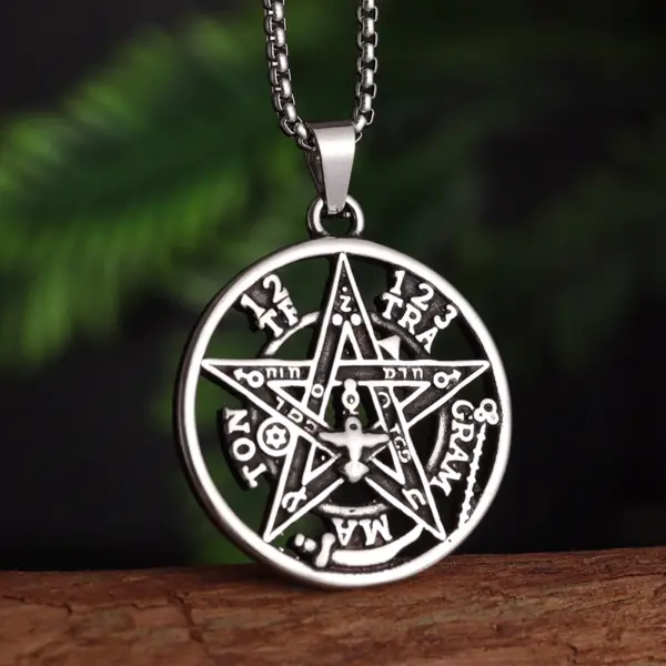 Vintage Nordic Rune Compass Necklace AL18514 - Image 24