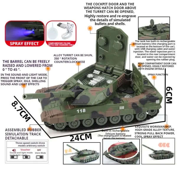 Leopard 2 Main Battle Tank Diecast Model - Image 2